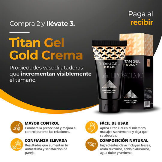 Titan Gel Gold Crema Tratamiento Hombres